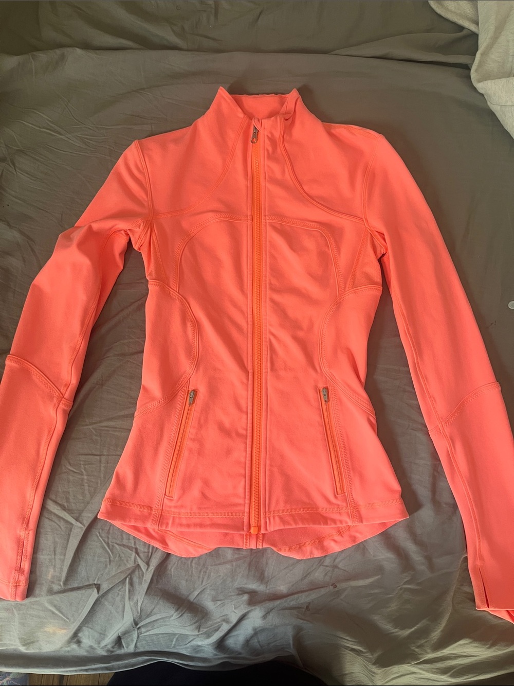 lululemon athletica Women's Bright Coral Zip-Up Jacket